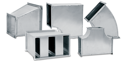 Canaux et raccords rectangulaires – de ventilation